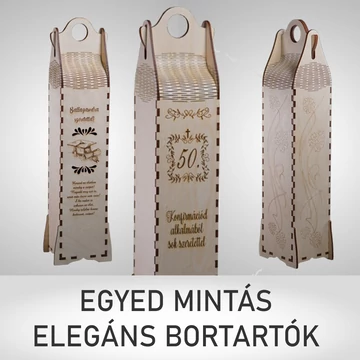 Egyedi mintás elegáns bortartó