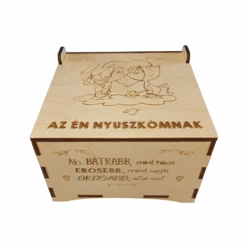 "Én nyuszómnak" nyitható fedelű ajándékdobozka 
