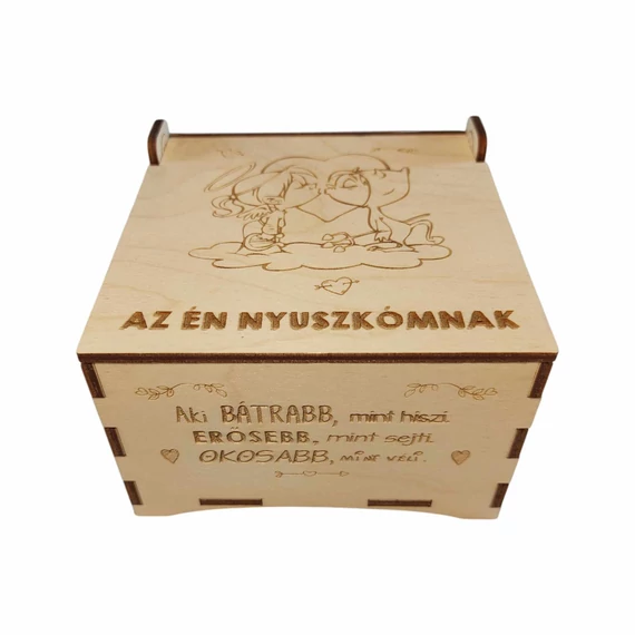 "Én nyuszómnak" nyitható fedelű ajándékdobozka 