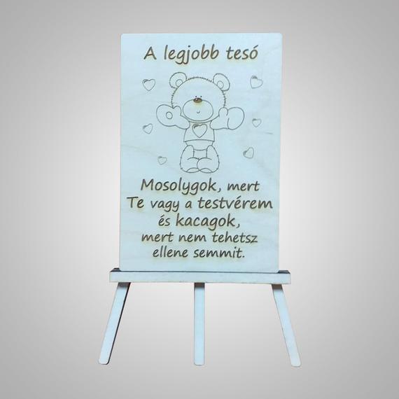 "A legjobb tesó..." feliratos tábla
